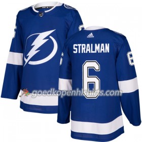Tampa Bay Lightning Anton Stralman 6 Adidas 2017-2018 Blauw Authentic Shirt - Mannen